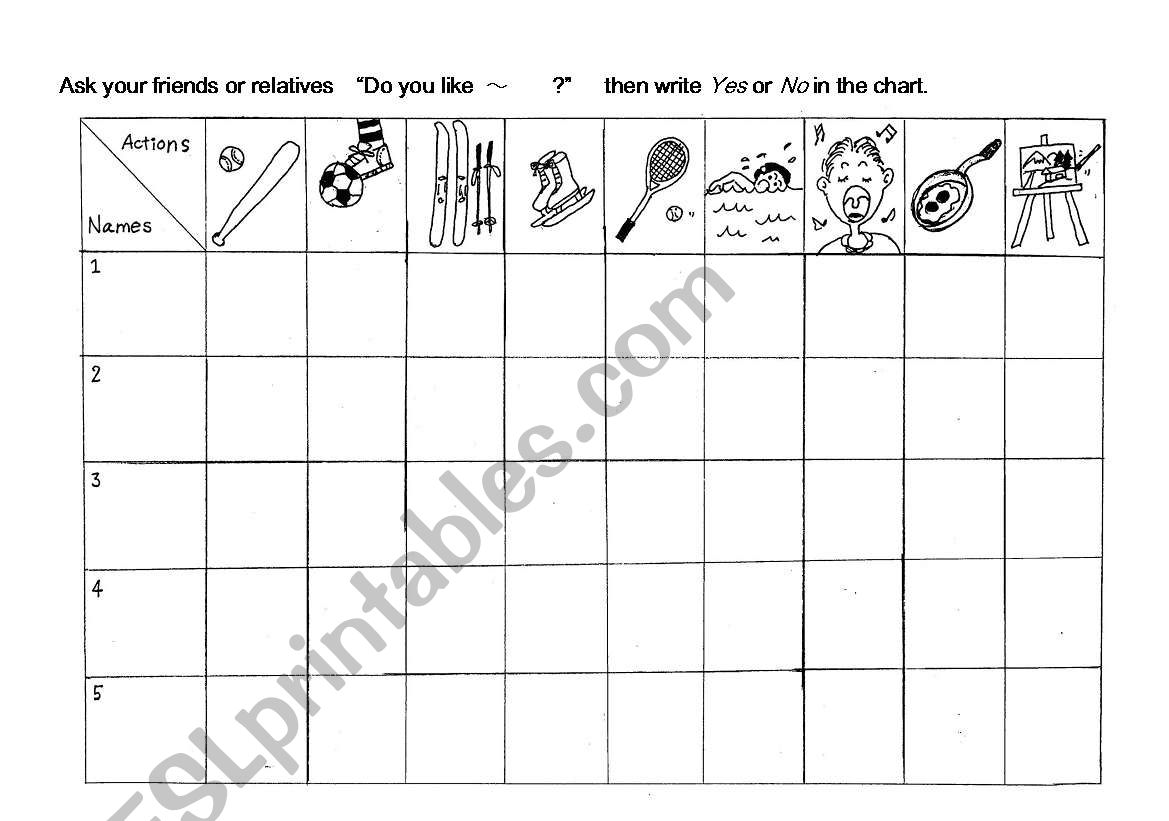 Do you like `? worksheet